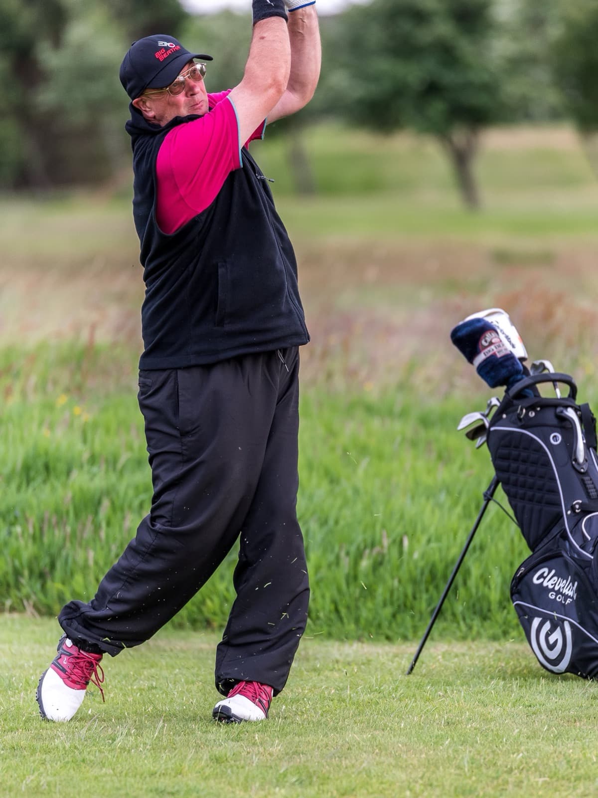 Ronnie Tudhope mid-swing at Ravenspark Golf Course